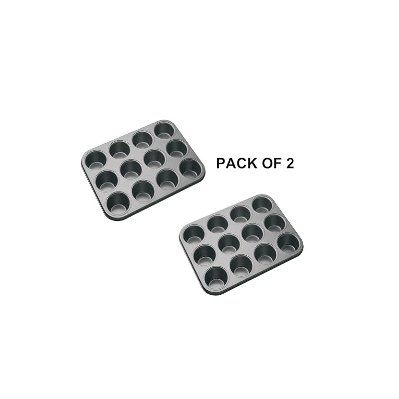 CRAVIING Pack of 2 Muffin Tray 12 Cup Muffin Pan,