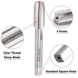 Saipor M12 X 1.25 Metric Tap and Die Set M12 X 1.25mm HSS Straight Fluted Machine Thread Right Hand Screw Tap and Round Threading Die