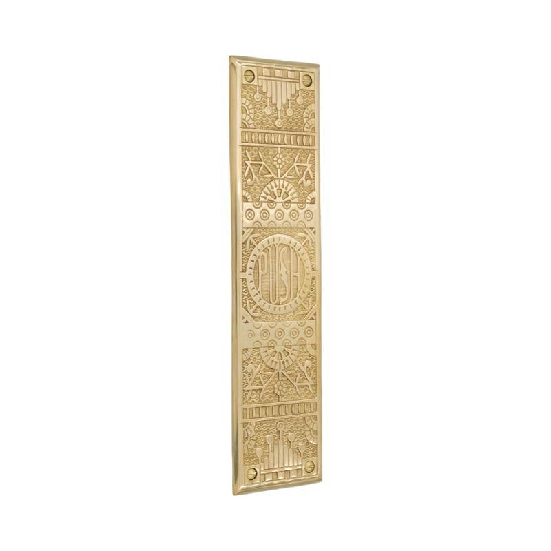 The Hartford Brass Push Plate with Lettering 11 1/2 inches