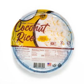 Golden Nest Coconut Rice | Jasmine Rice Infused with Coconut Cream and Spices | All Natural Asian Homemade Style with No Preservatives and Naturally Gluten-Free | Fully Cooked Instant Microwavable Coconut Rice | 7.6 oz bowl x 6pk