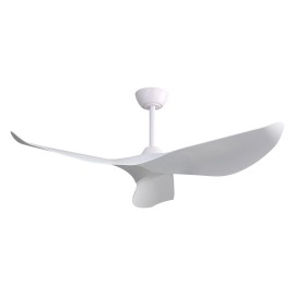 USA  Indoor 52 Inch Reversible Bldc Motor Decorative Wood Ceiling Fan With Remote ControlColor: white, Emitting Color: 3CCT, Lamp Power(W): 18