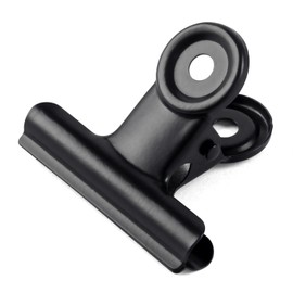 GUOKOFF 10 Pcs Large Bulldog Clips, 90mm Binder Clips, Metal Hinge Clips Binder Paper Clamp for Crafts Photo File Office (Black)