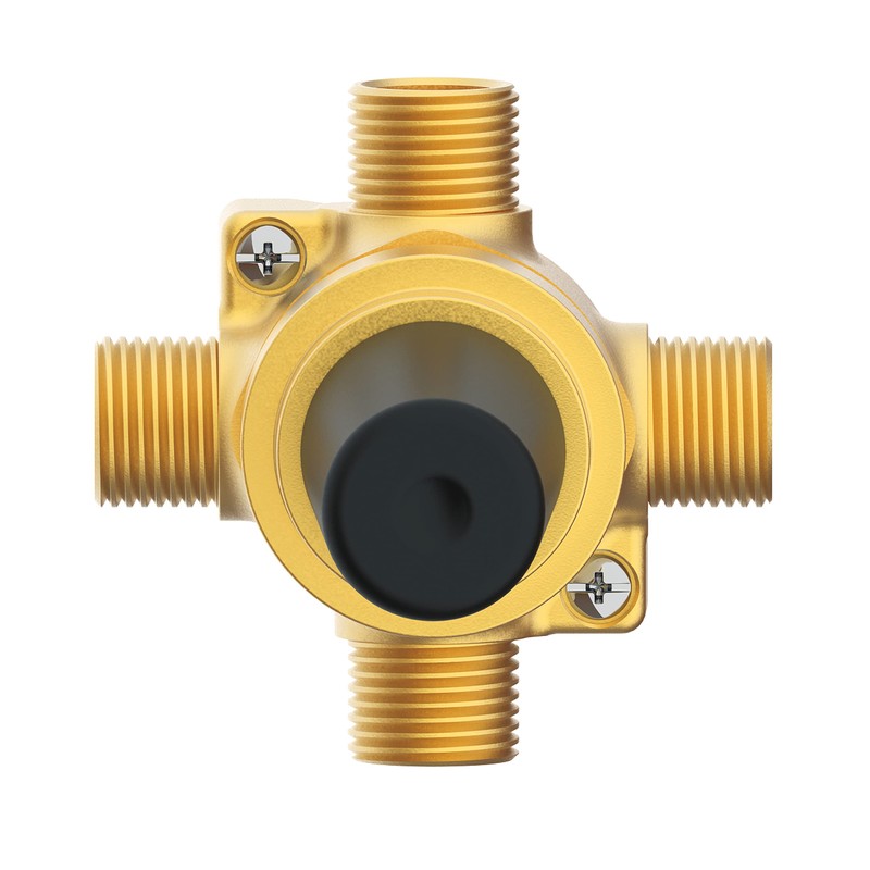 Gerber Single Handle 1/2" 4-Port/3-Outlet Shower Diverter Valve (Pause/Individual/Shared)