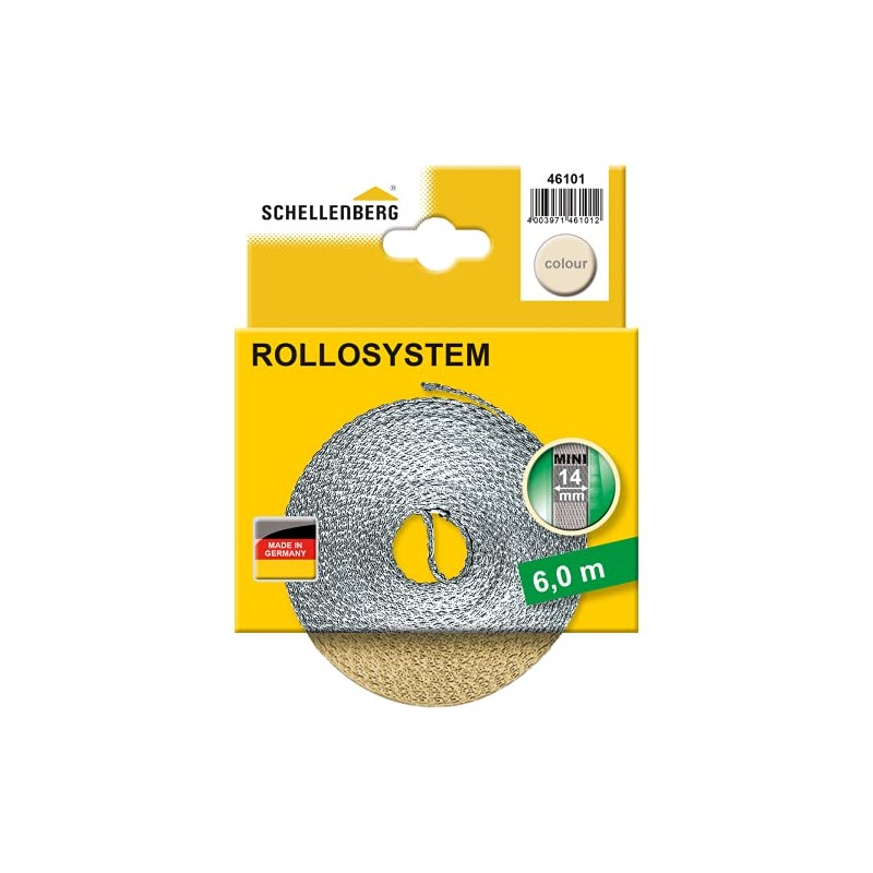 Schellenberg 44501 Roller Shutter Strap for Window (Width: 14 mm,
