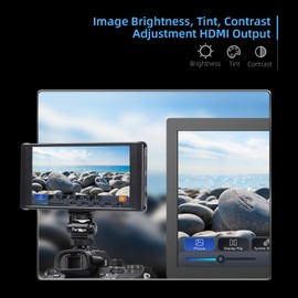 Portkeys PT6 5.2" Camera Monitor, 100% P3 IP Fingerprint Resistant Ultra Light Touch Screen Photography Monitor, 3D LUT Output, Full HD 1920*1080, 4K30P, HDMI Input/1080P, 60P, HDMI Output, with Heat