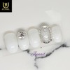 Milk Gras Handmade Nail Tips - Long Stiletto / 우유빛그라