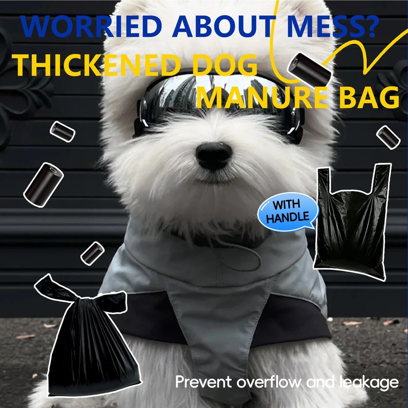 Dog Poop Bags with Handles - 240 Count, with Dispenser