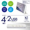 Topland GTS425-WT Power Strip Lightning Guard with Individual Switch Equipped