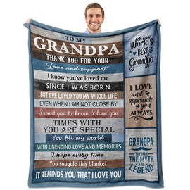 Itvgekp Grandpa Gifts - Great Grandpa Gifts Blanket 60”x50”, Good Gifts for Grandpas Birthday, Grandpa Gifts from Grandkids, Best Gifts for Grandpa Fathers Day Christmas