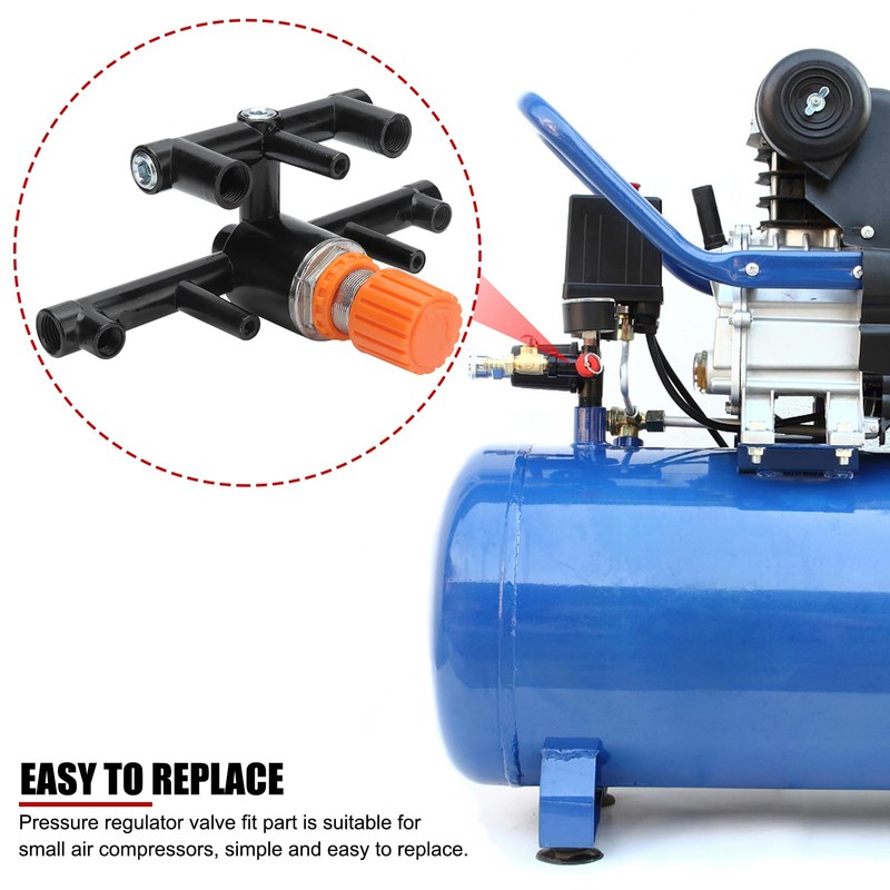 EVTSCan Aluminum Alloy Regulator Manifold for Piston Air Compressor System,