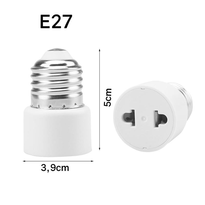 Powice 2 x E27 Bulb Socket, Bulb Socket Adapter, E27,