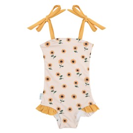 babygoal Baby Toddler Girl Swimsuit One Piece, Baby Ruffle Swimwear Summer Beach Bathing Suit 12-18 Months, YZT30-12-18M-B