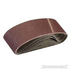 Silverline 310680 Sanding Belts 75 x 533 mm 5pce 40, 60, 2 x 80, 120G