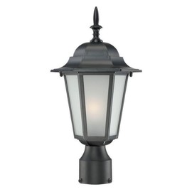 Acclaim 6117BK Camelot Collection 1-Light Post Mount Outdoor Light Fixture, Matte Black
