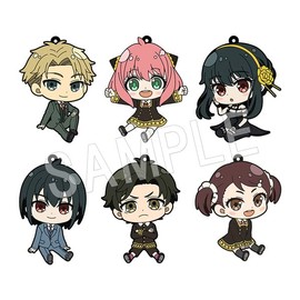 Chugai Mining SPY x FAMILY Petanko Rubber Strap, Box Product, Total 6 Types, Approximately 2.4 inches (60 mm), PVC