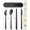 Travel Utensils with Case, PHILIPALA 2 Sets 18/8 Stainless Steel