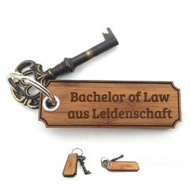 Mr. & Mrs. Panda Bachelor of Law Key Ring - Gift, Gifts, Engraving, Gifts, Congratulations, Bag Pendant, Lucky Charm, brown