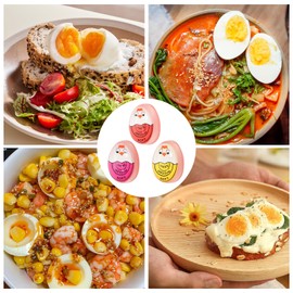 3 Pack Egg Timer Set, Reusable Heat Sensitive Color Changing Egg Timers for Boiled Eggs