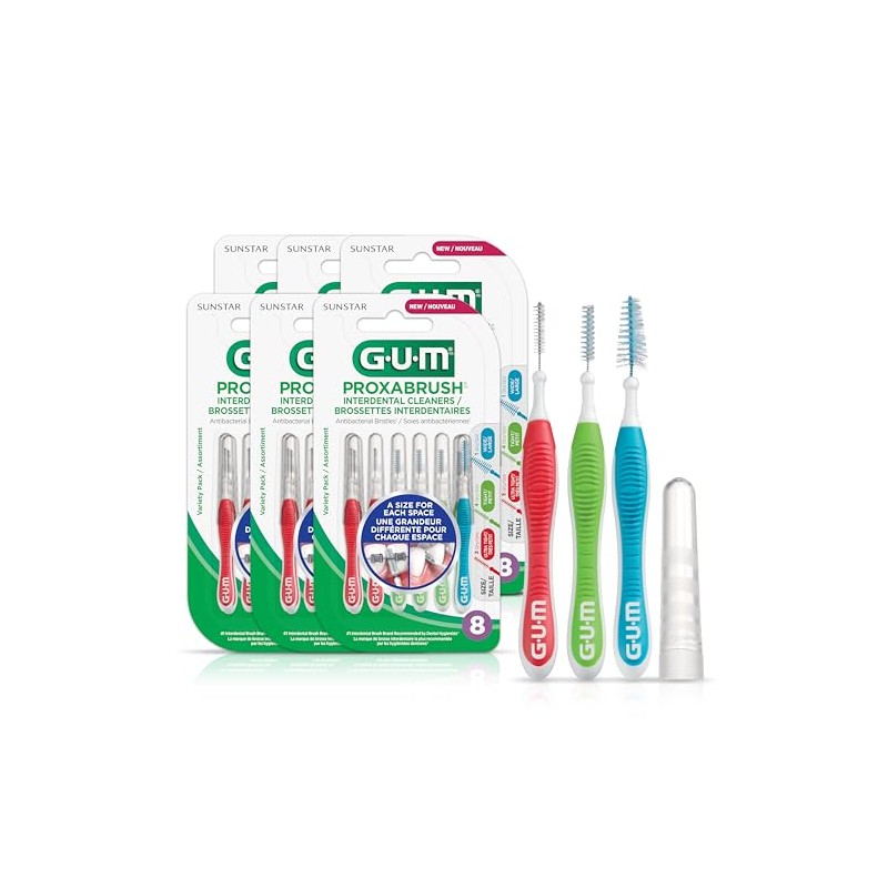 GUM Proxabrush® Interdental Brushes Variety Pack 48ct (6 Packs of