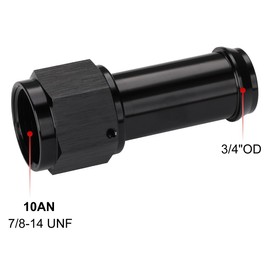 Podavelle 10AN Female to 3/4 Barb Hose Fitting Adapter Straight Swivel Aluminum Black