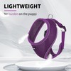 AIITLE Choke-Free Purple Dog Harness with Triple-Layer Mesh, Reflective &