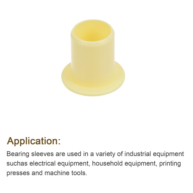 sourcing map Flanged Plain Bearings 10 mm Bore 12 mm