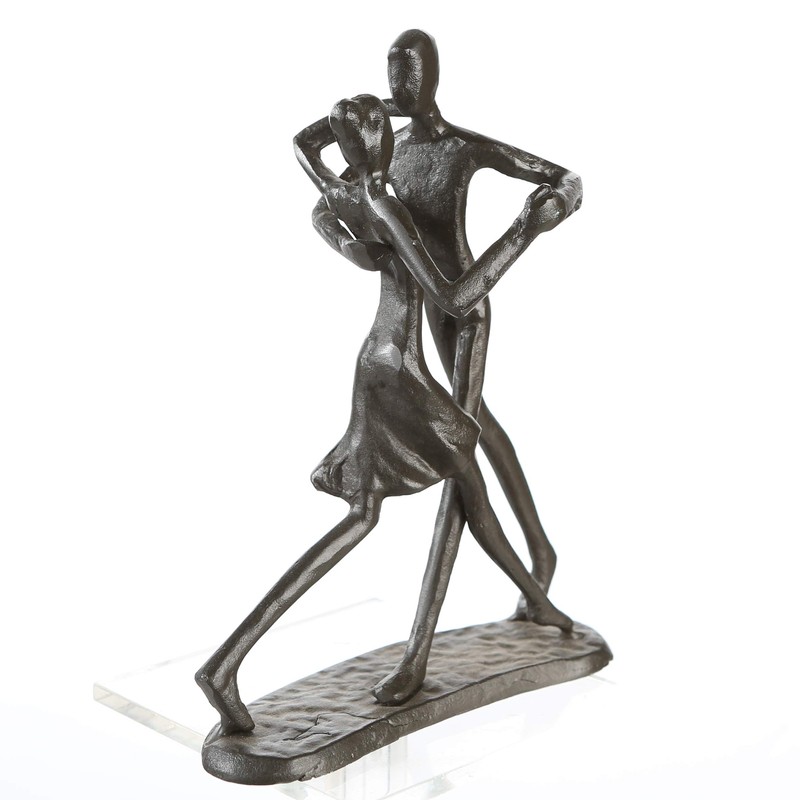 Casablanca sculpture Figurine Dancing, Dancing Couple, Burnished Iron – Height