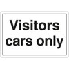 V Safety Visitors Cars Only Parking Sign - 300mm x