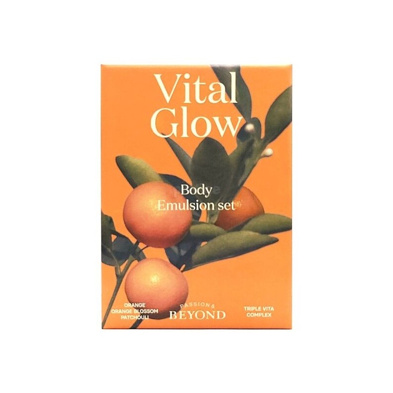 Beyond Vital Glow Body Emulsion 650ml + Wash 150ml Set