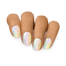 MOYOU LONDON Semi Cured Gel Nail Strips, 20 Pc. Gel Wraps for Nails, Get 1 Free UV Lamp When You Get 3 or More, Easy Apply & Remove for Salon-Quality Manicure -Nailjob 06