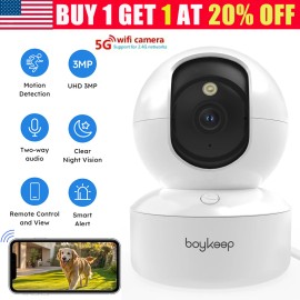 Boykeep Wireless 5G WiFi Security Camera 2K Smart Home Indoor Night Vision Wired Cam