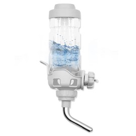 Vannon Dog Water Dispenser for Cage, 15oz Auto Feeding Crate Water Bottle for Dogs, Cats & Rabbits, Pet Nozzle Diameter: 12mm, BPA Free, Grey