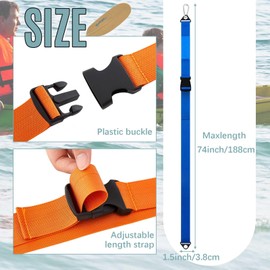 Seenelling 8 Pcs Kayak Hanging Straps for Wall Storage 440lb Capacity 74" Nylon Straps with Carabiner Space Saving for Indoor Outdoor Surfboard Paddle Board Garage Storage Accessories (Multicolor)