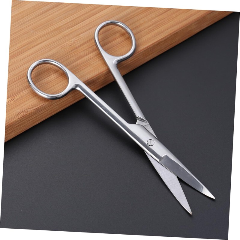 Minkissy Stainless Steel Curved Makeup Scissors for Eyebrows Eyelids Nose