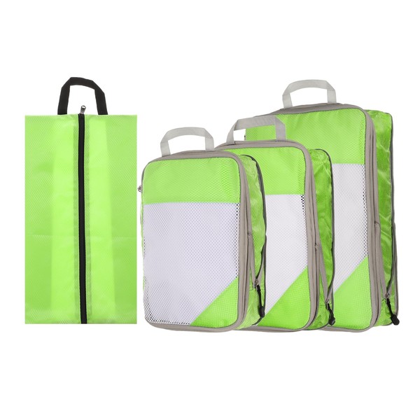 HARFINGTON 4pcs Compression Packing Cube for Suitcases Lightweight Luggage Organizers