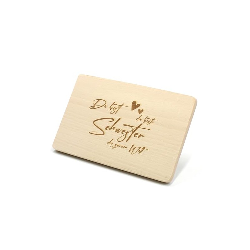 Breakfast Board for Sister for e.g. Birthday Chopping Board Wooden