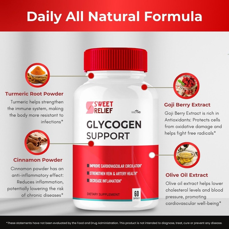 Sweet Relief Glycogen Support Capsules - Sweet Relief Blood Vessel