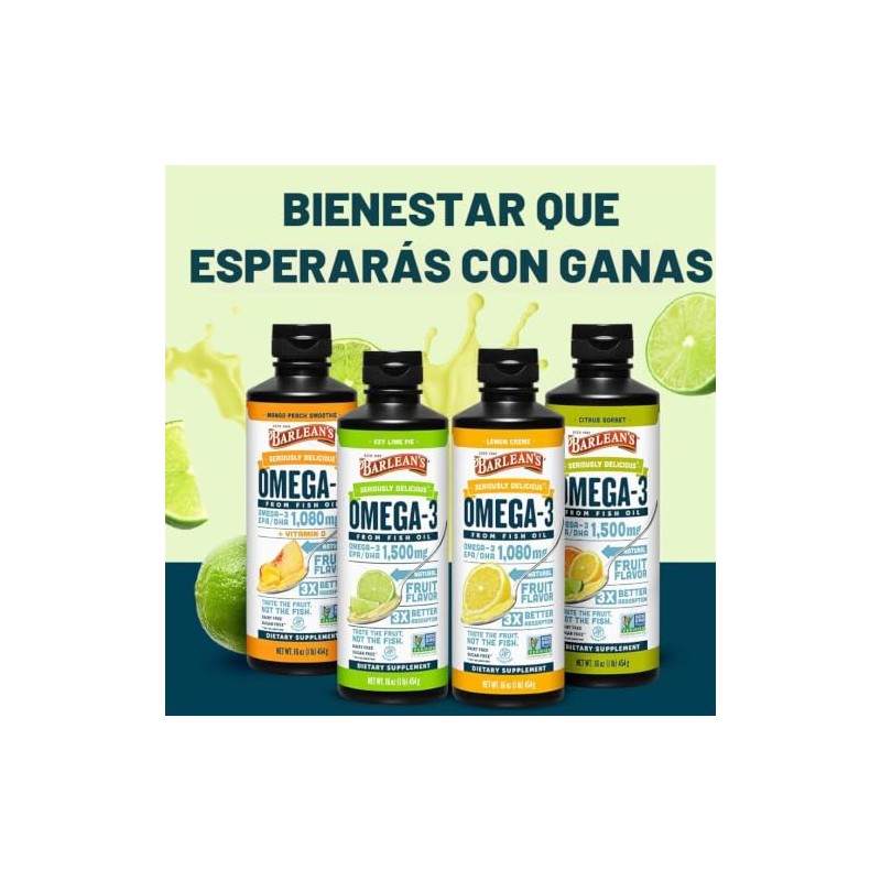 Barlean's Organic Oils Key Lime Ultra High Potency Fish Omega