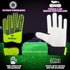 Vizari Junior Saver Soccer Goalkeeper Gloves (4, Yellow/Grey/Black)