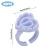 100 Pcs Disposable Glue Rings, Blue Lashes Glue Ring Cup