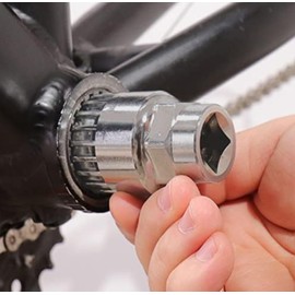 Yrlehoo Bicycle Bottom Bracket Remover, Tool Crank Puller Remover, 24mm Universal 20-Tooth Bottom Bracket, Bottom Bracket Wrench for Bottom Bearing, 1/2 Push Connections, Bicycle Bottom Bracket Wrench