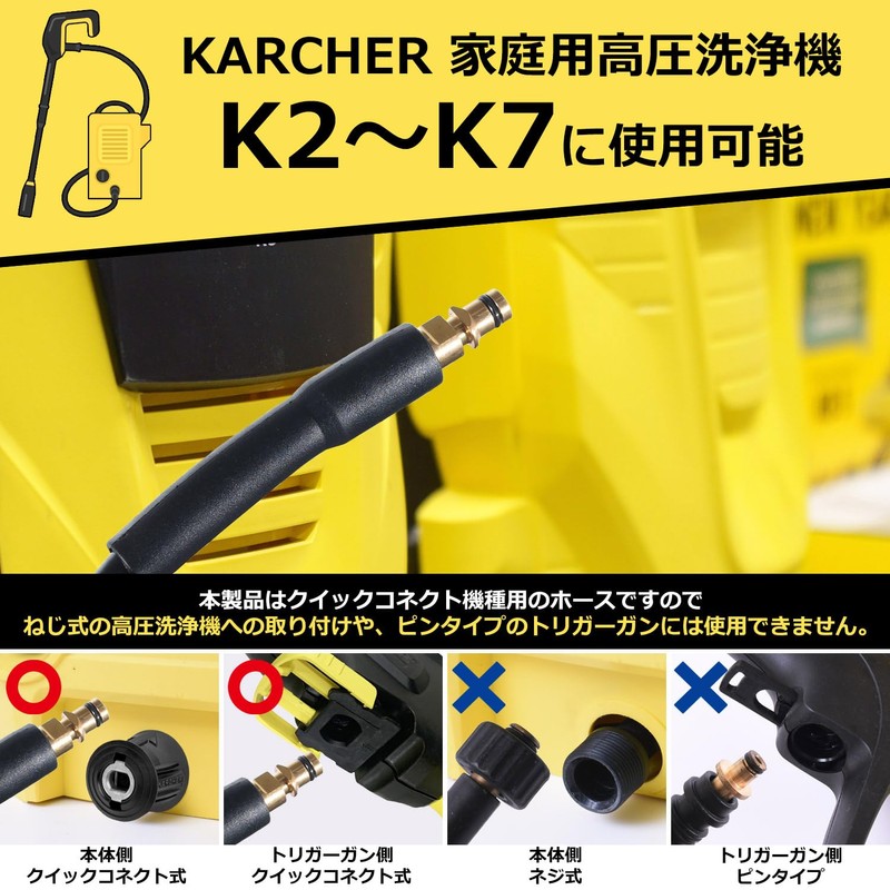 (HOTEISON) Kärcher High Pressure Washer Replacement / Extension Hose 26.2