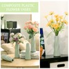 Ninehaoou 12 Pack Composite Plastic Flower Vases Bulk, Sage Green