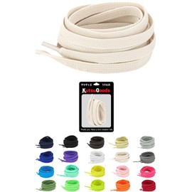 KutsuGoods (Easy to Put on and Take Off) Elastic Shoelaces, Elastic Flat Laces, Easy Shoe Laces, 39.4, 55.1, 55.3 inches (100, 120, 140, 160 cm), High Cut, Children's, White, Black Sneakers, Sail