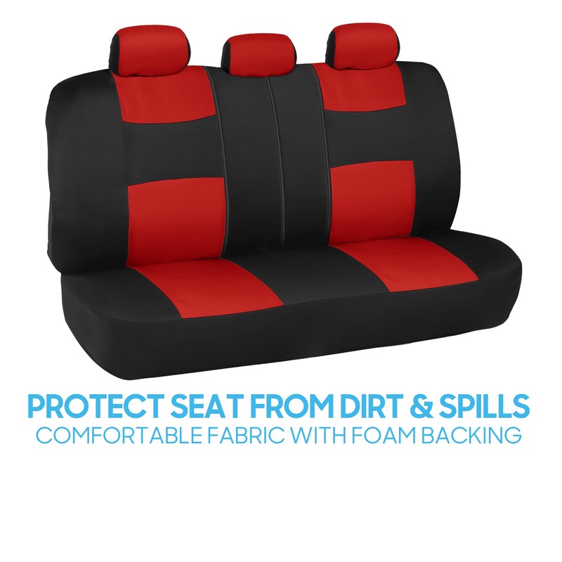 BDK PolyPro Car Seat Covers Full Set in Red on