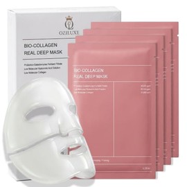 Mascarilla De Hidrogel Nocturna De Biocolágeno(34 G X 4) Mascarilla Facial Coreana Profunda Para Hidratación, Reafirmación Y Elasticidad  Antiedad,...