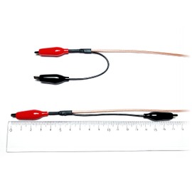 NUBTECH ACC0005-A Alligator Clip SMA Coaxial Cable with BNC Adapter, Low Noise Design, L70cm