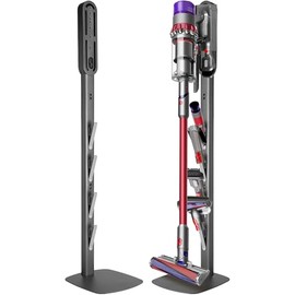 Haturi Vacuum Stand for Dyson Gen5 V15 V12 Detect V11 V10 V8 V7 V6, Vacuum Holder and Metal Storage Bracket Standing dock with Hidden Cord Design for Dyson Handheld Cordless Vacuum Cleaners