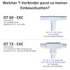 T-Verbinder für Kanal TB 72 EXC aus dem Kanalsystem 72