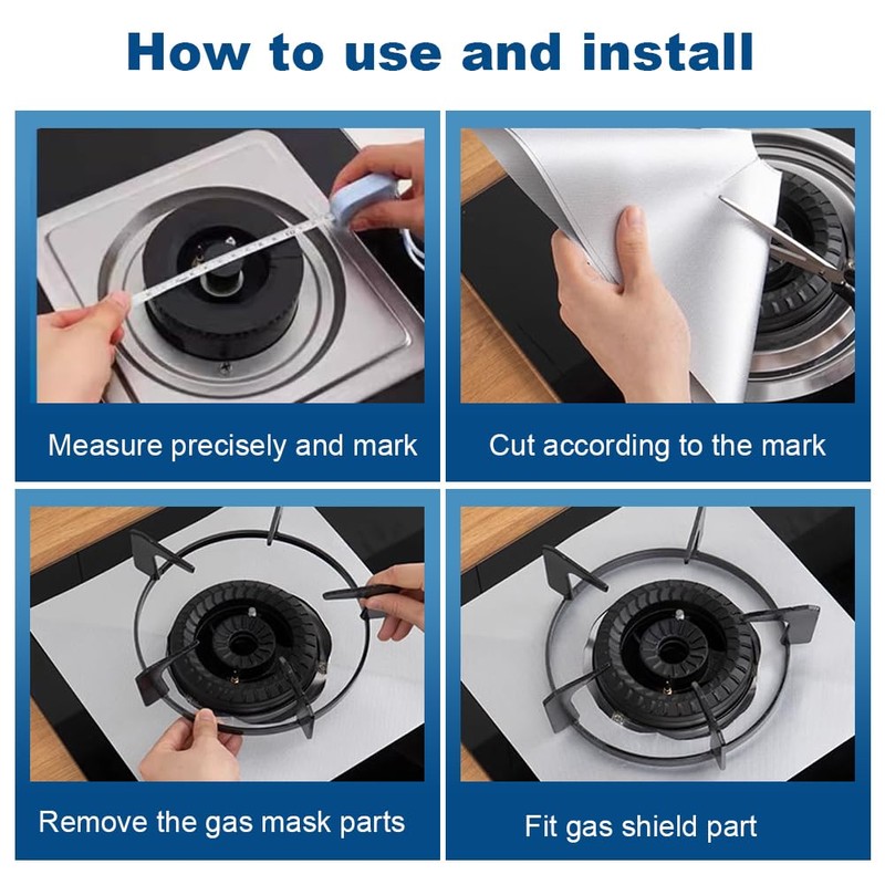 8 Pcs Stove Burner Covers, 0.2 mm 10.6" x 10.6"